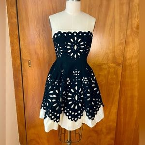 Betsy Johnson Strapless Cocktail Dress.